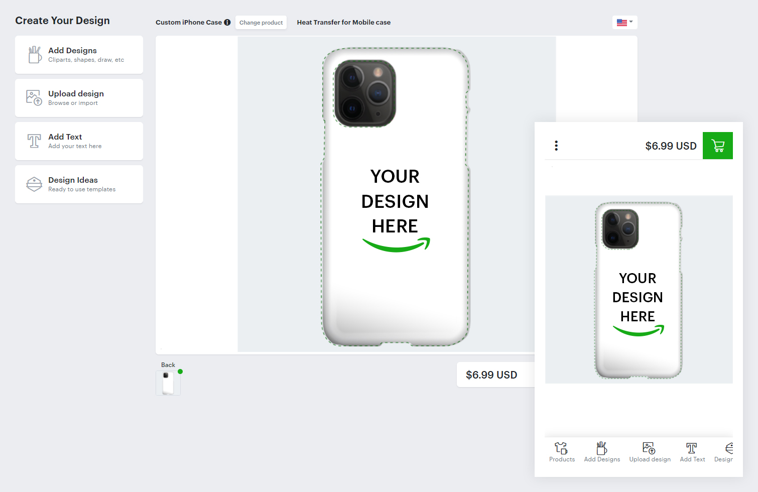 Mobile Phone Cover Design Software.for Print Shops - ImprintNext
