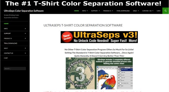 ULTRASEPS T-SHIRT COLOR SEPARATION SOFTWARE