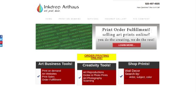 Inkdrop Arthaus- Print fulfillment service