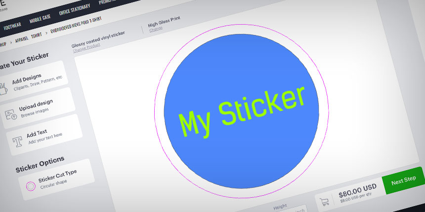 Sticker designer tool